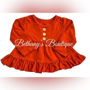 Pumpkin Ruffle top